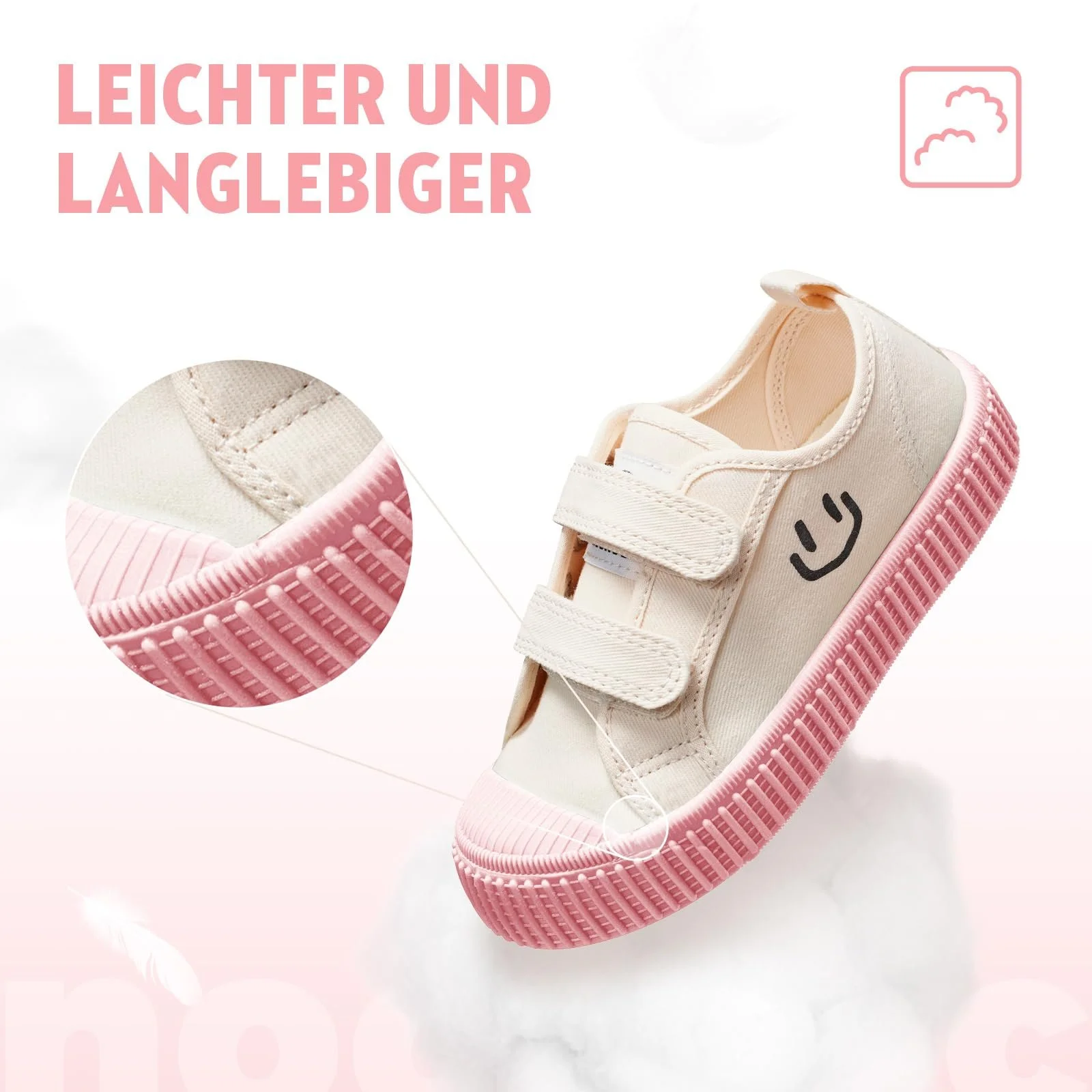 Кеды HAPPY NOCNOC для мальчиков и девочек Легкие, регулируемые, модные, холщовые кроссовки с конфетной подошвой, фото №3