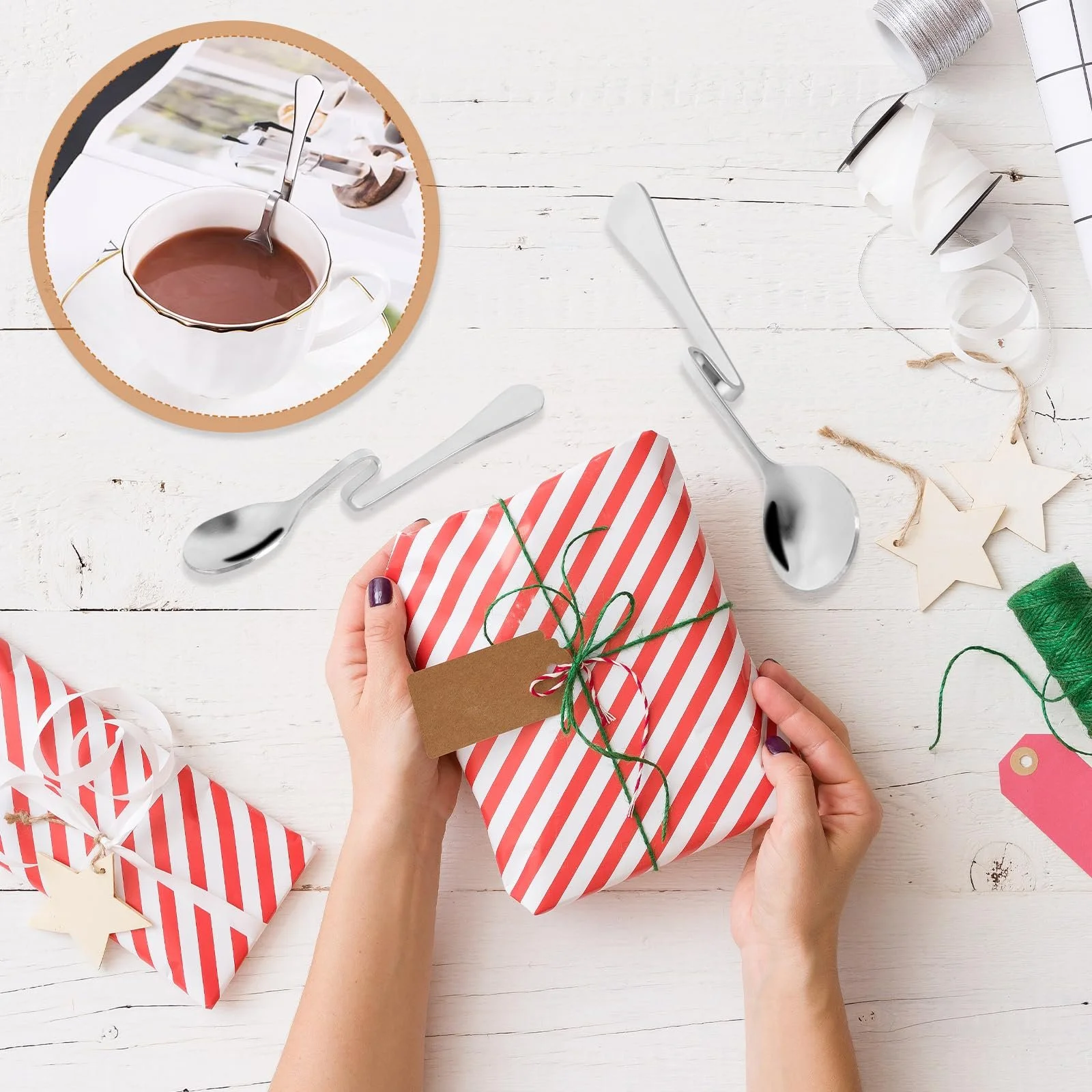 Ложка Кавова з нержавіючої сталі, набір 10 штук, фото №6