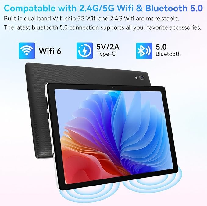 Планшет 10.1" Mouikei C10 3+5/64GB 8 ядер Android 14 Чорний, фото №5