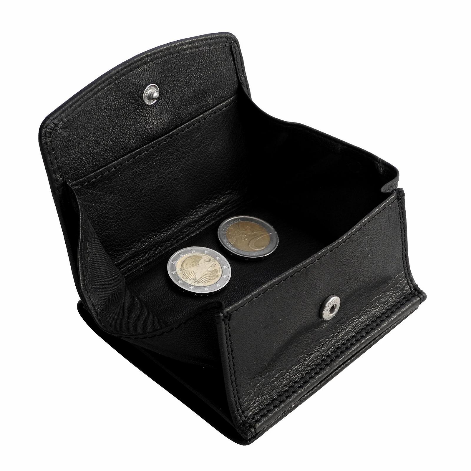 Женский кошелек Cash Vienna Box Кожаный кошелек-монетница Женский кошелек Кожа Черный, фото №4