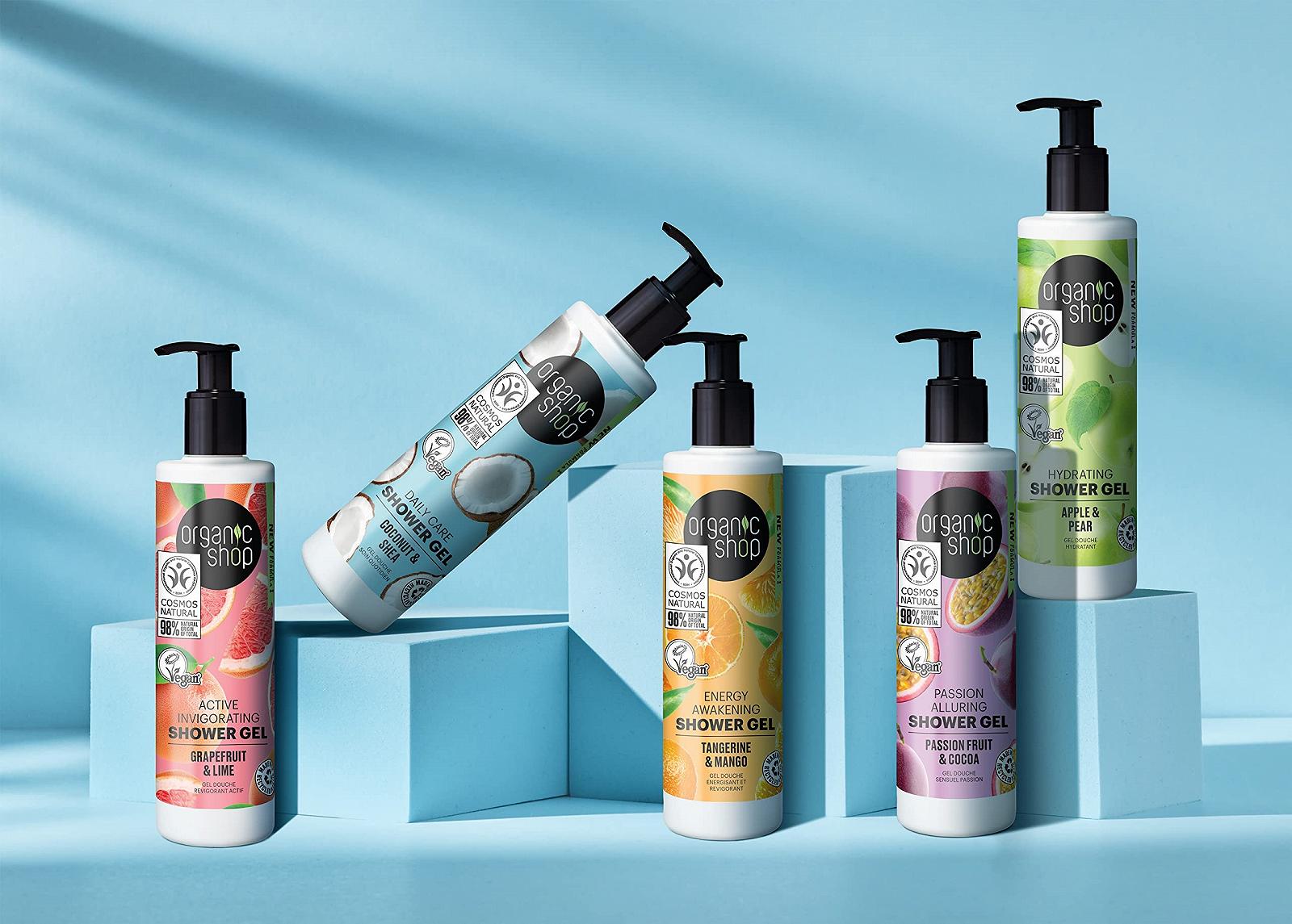 Гель для душу Organic Shop Softening Вишня та чорниця 280 мл, фото №8