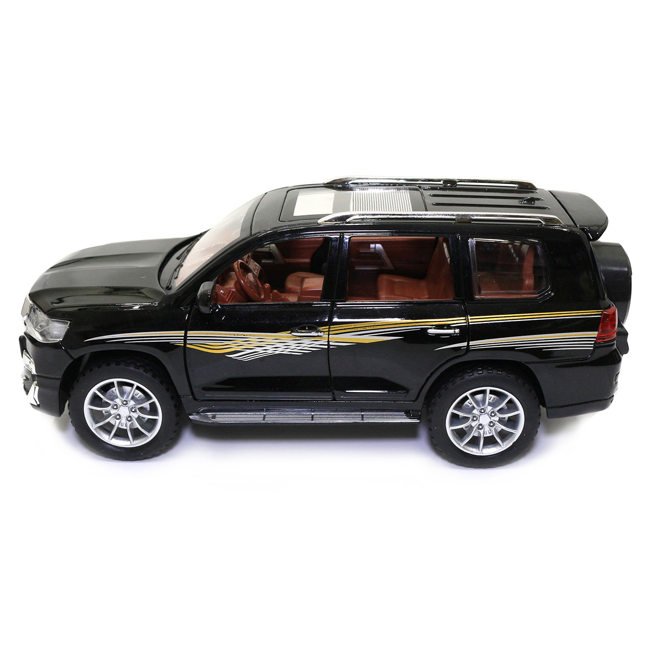 Машинка металлическая Toyota Prado AutoExpert Тойота Прадо джип черный звук свет 21*9*10 см (GT-9147), фото №3