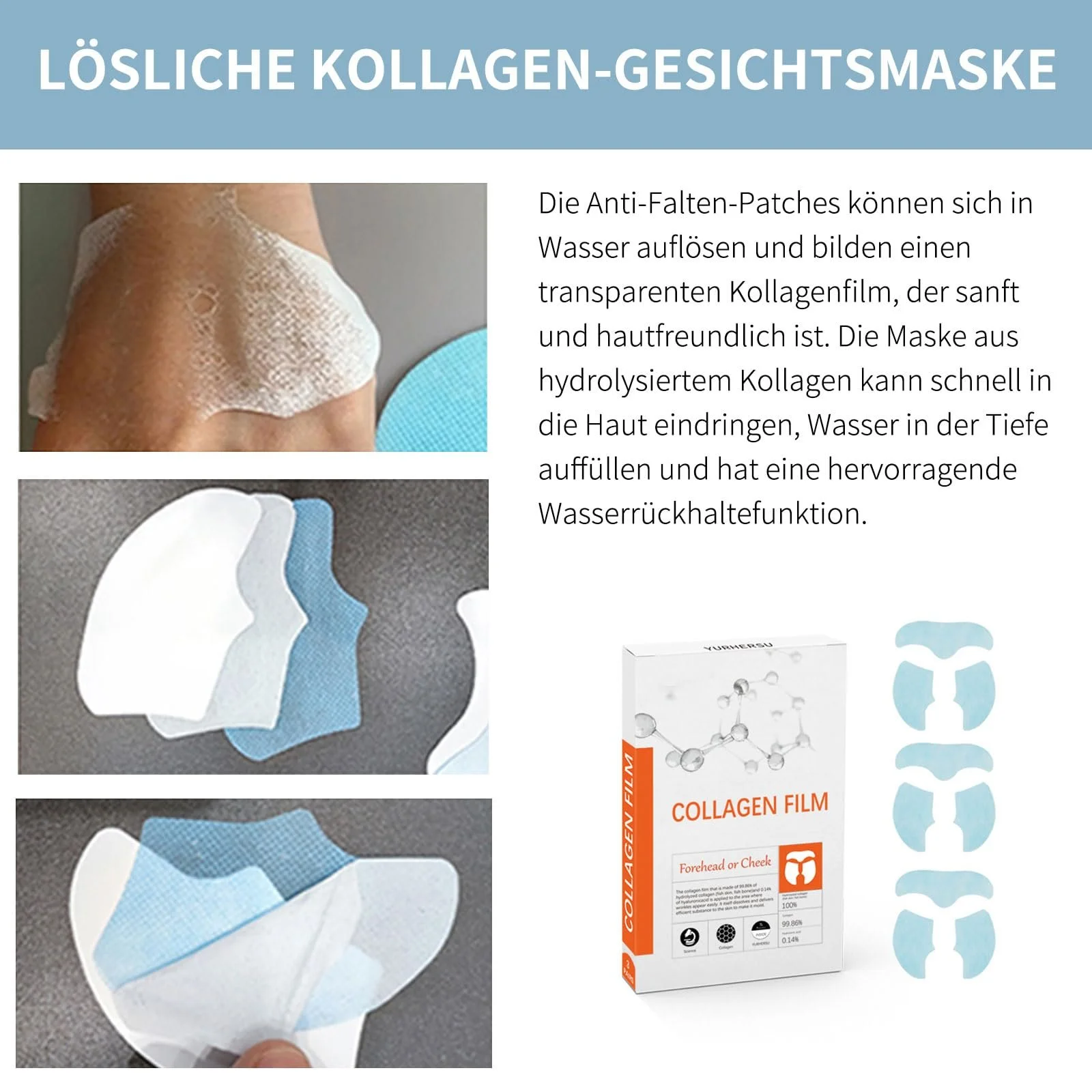 Патчі для чола Shefave, колагенова маска для обличчя, колагенова плівка, фото №4