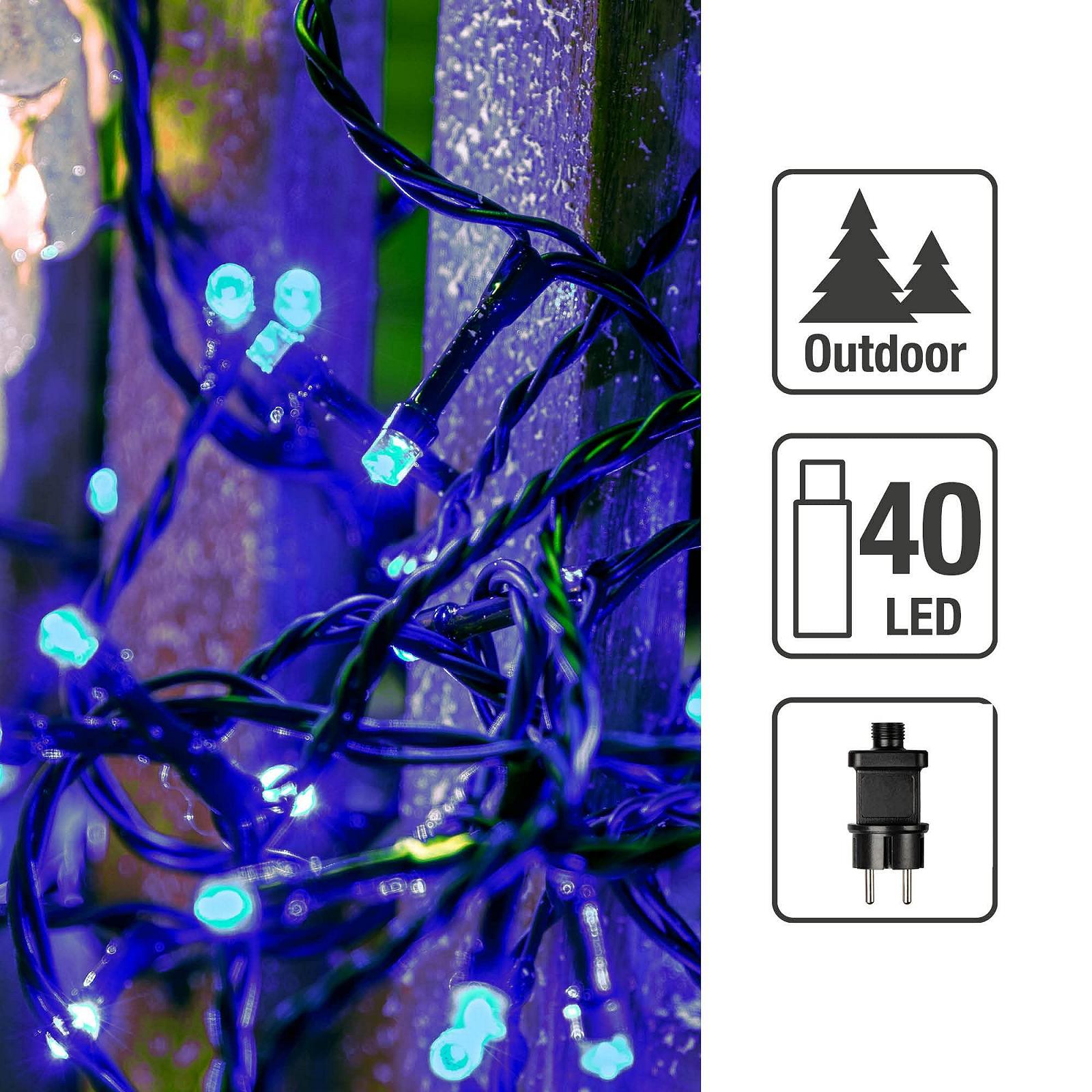 Гірлянда Hellum 560442 Для приміщень/вулиці 40 LED Синій, Зелений, фото №2