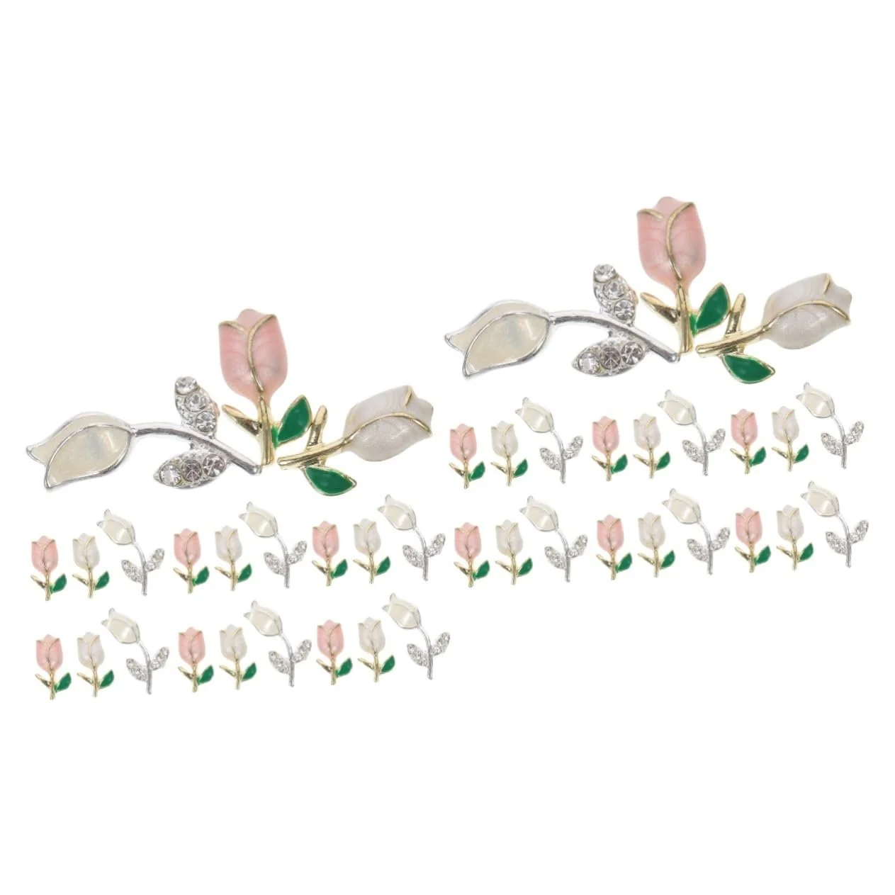 3D Наклейки Healvian 48 штук Аксессуары для ногтей Украшения для ногтей Шармы для ногтей Камни для ногтей Набор для маникюра Набор аксессуаров для ногтей Камни для ногтей Чувствительные Украшения Маленькие инструменты, фото №1