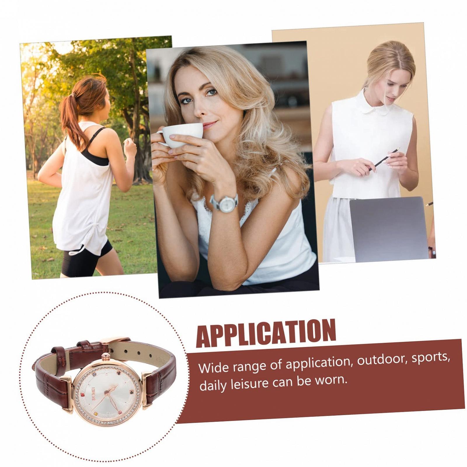 Женские наручные часы PartyKindom с цветными драгоценными камнями, регулируемые, легкие для девочек, фото №3