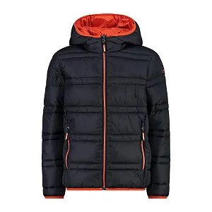 Куртка CMP Унисекс Детская с Фиксированным Капюшоном Утепленная Угольный - Фото 1