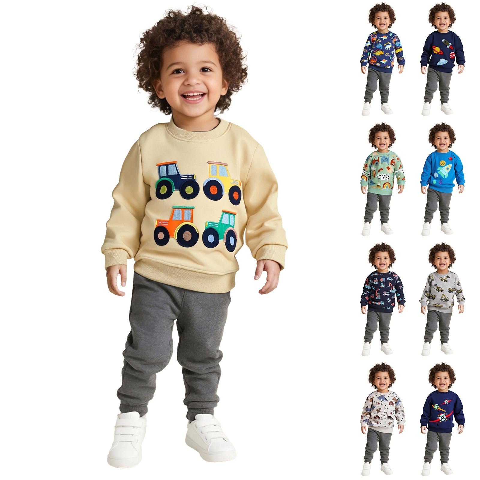 Пуловер Sonnena Дитячий для хлопчиків Довгий рукав Динозавр, фото №7