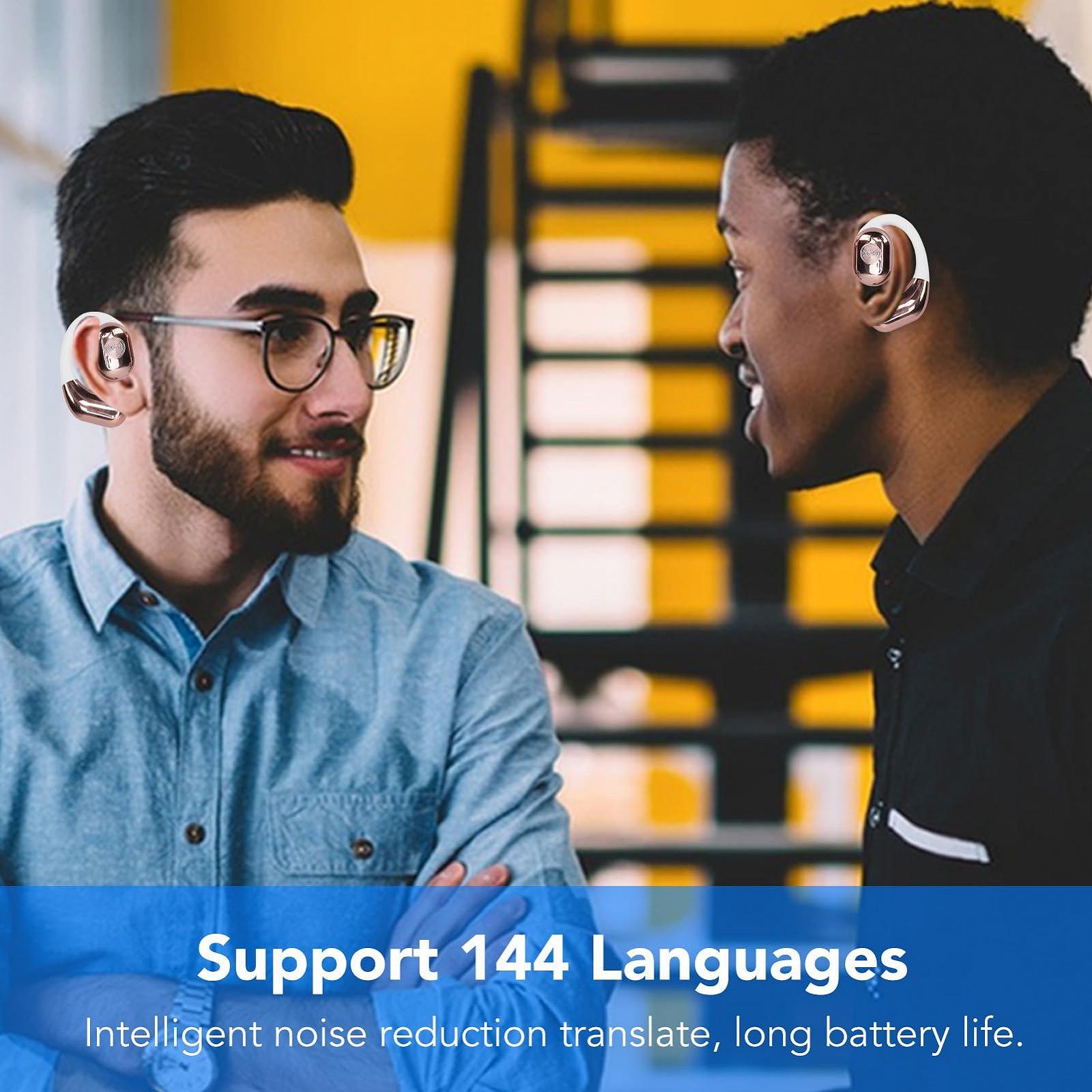 Навушники з голосовим перекладачем Білий Золотий, фото №6