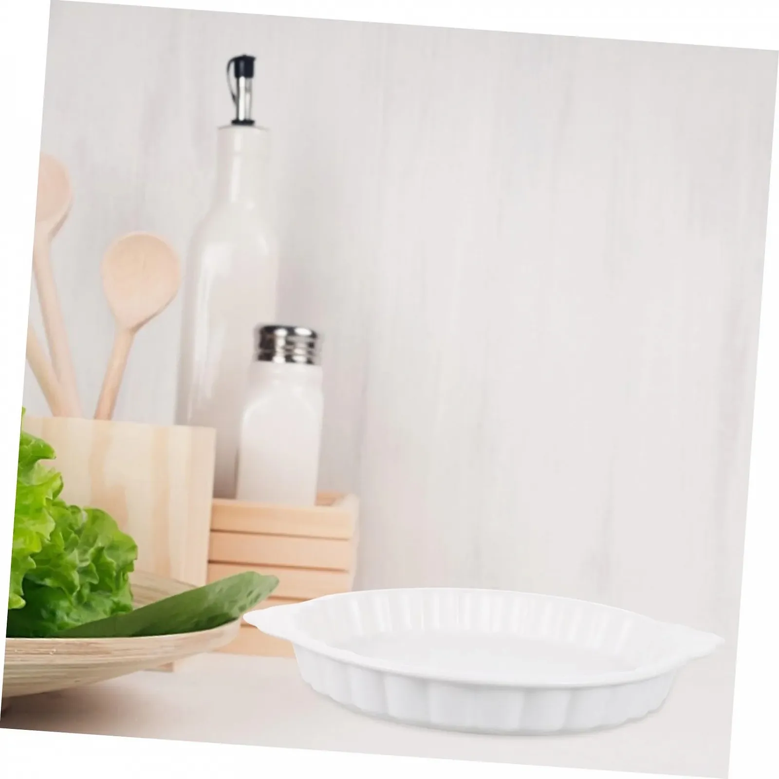 Форма для запікання GALPADA керамічна кругла з ручками біла, фото №6