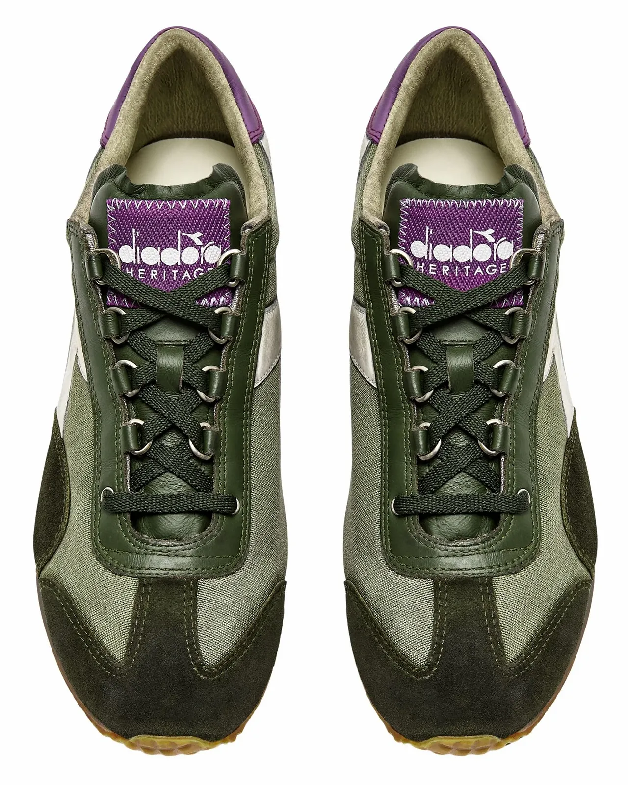 Кеди Diadora Heritage Equipe Dirty SW Evo Чоловічі Білі Тканинні Повсякденні Кросівки 181251, фото №3