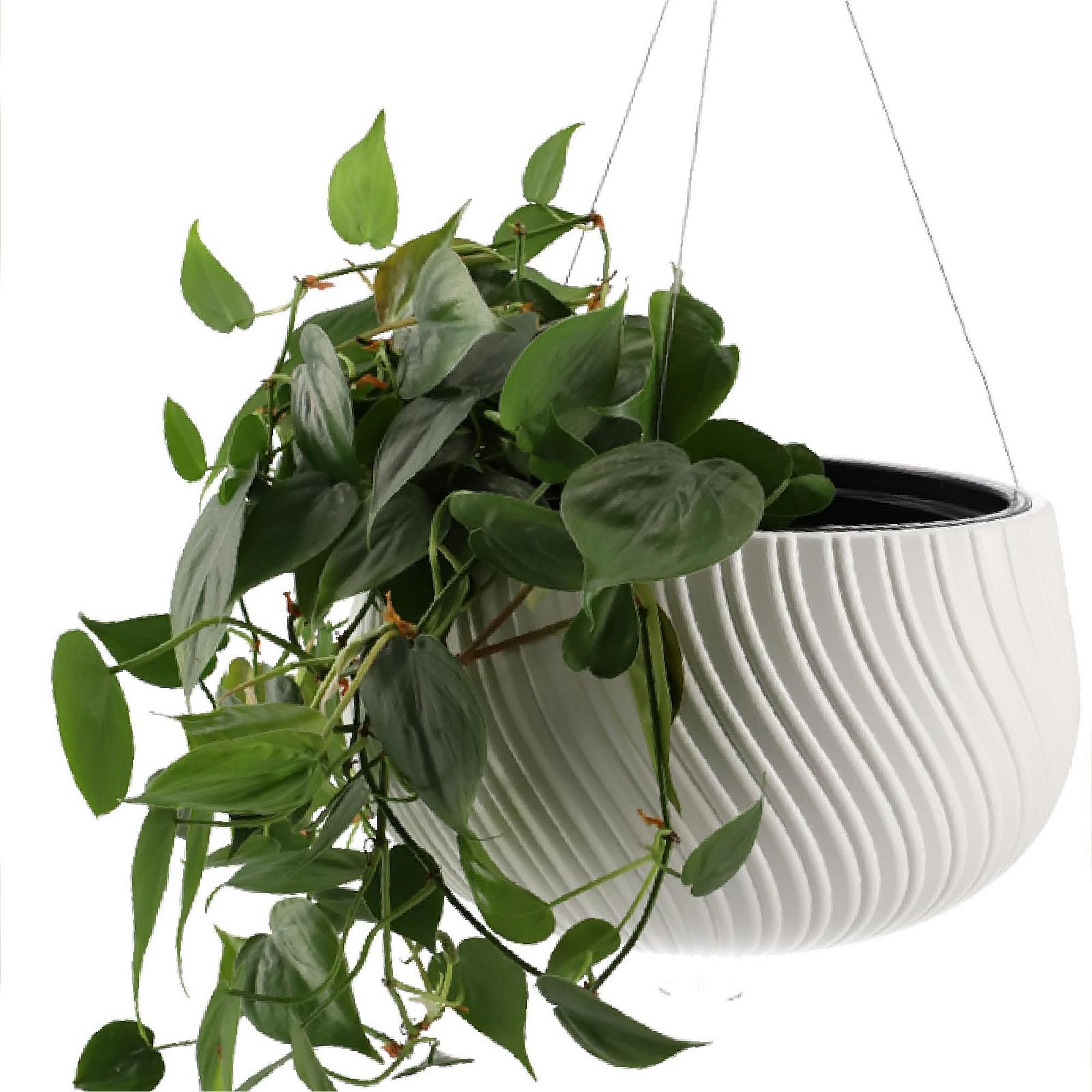 Підвісний горщик KADAX з вставкою 32 см білий, фото №5