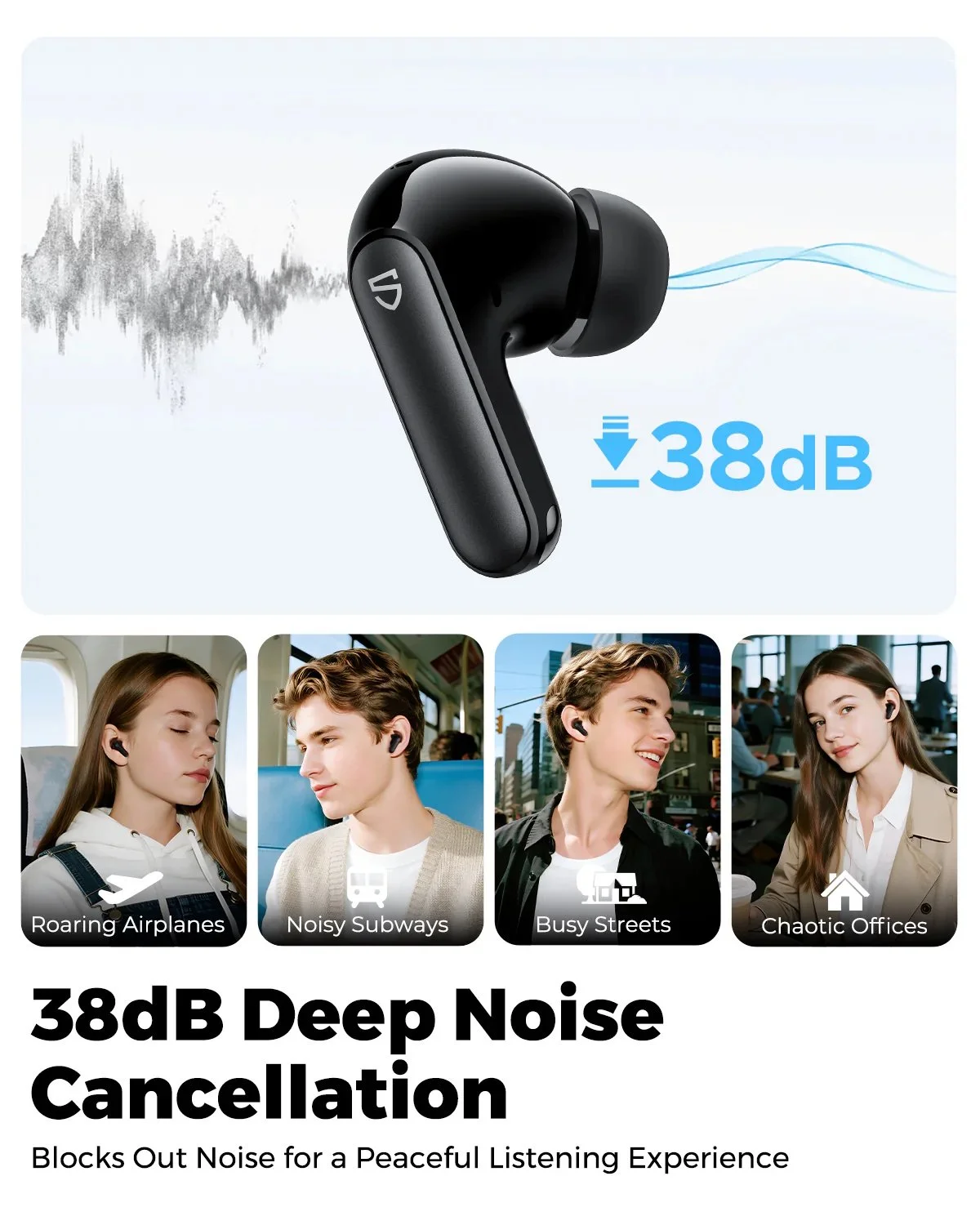 Навушники SoundPEATS Q3 Pro Black SPS Acoustic Lab ANC BT6.0, фото №4