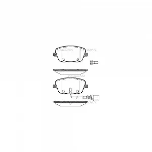 Комплект тормозных колодок дискового тормоза TRISCAN 8110 29043 передний мост - Фото 1