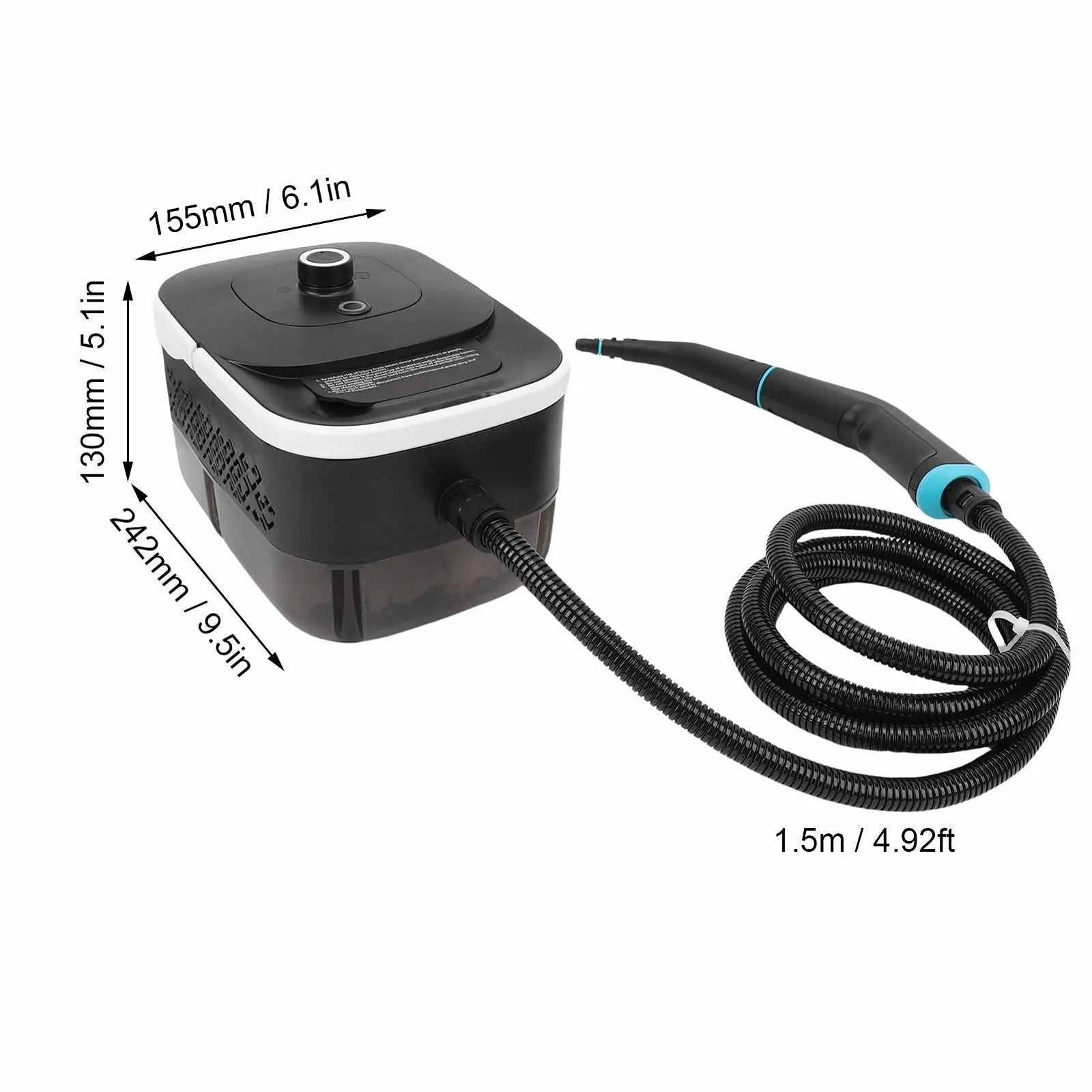 Пароочисник Qcwwy ручний 2500 W 4 бар 1250 мл 6 рівнів пари (EU Plug 220 V), фото №6