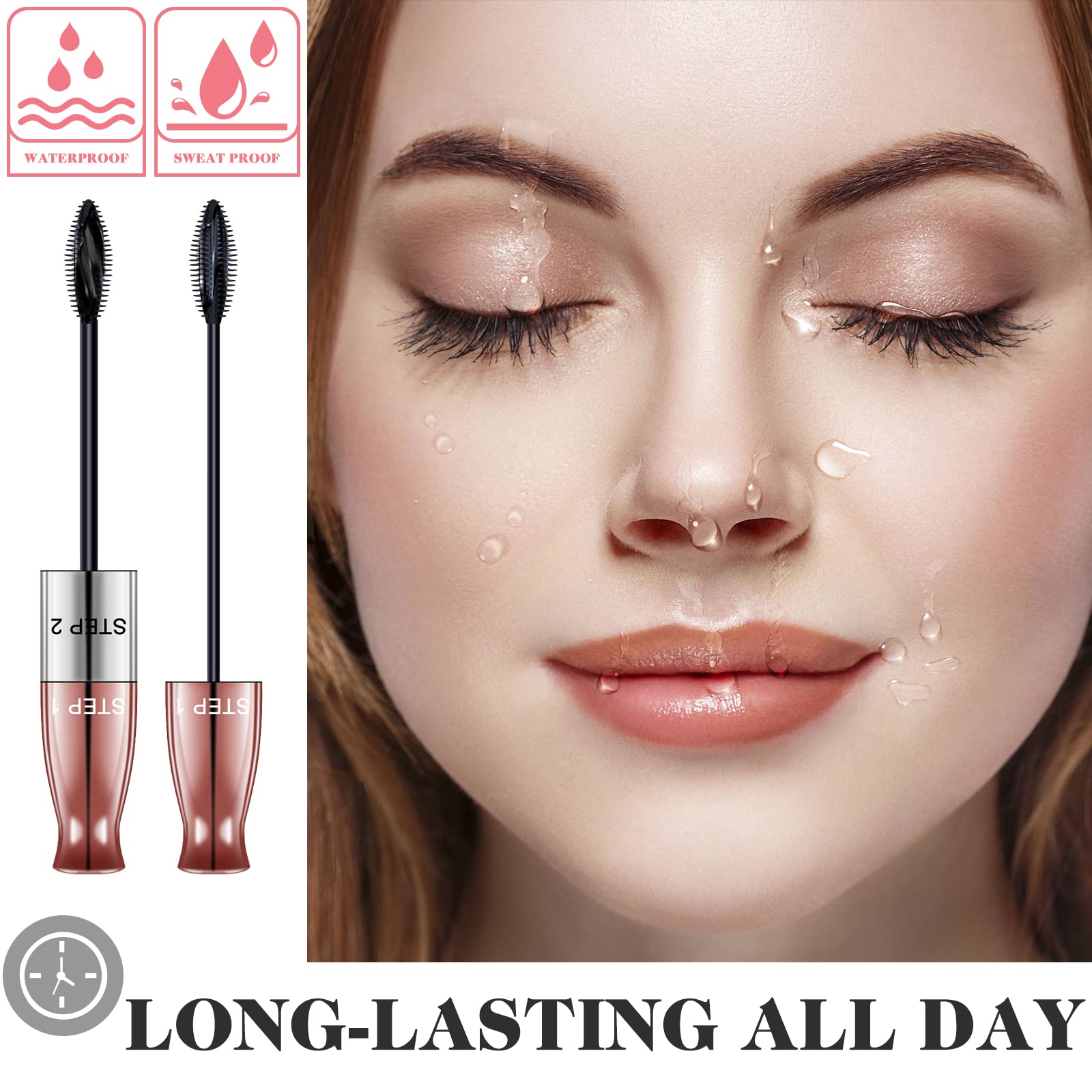 Тушь для ресниц 4D Silk Fibre Eyelash, водостойкая, удлинённая и густая, не смазывается и не слипается, черный, 9 мл, фото №7