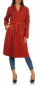 Пальто Malito 3050 Довге з каскадним вирізом Жіноче synthetic.ua - Фото 1