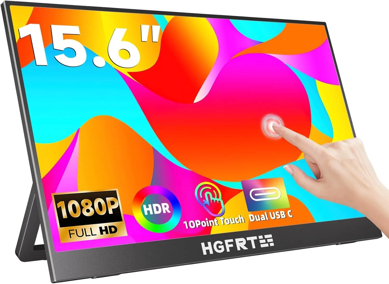 Монітор портативний 15.6" HGFRTEE BX156 Full HD IPS 60 Гц, фото №1