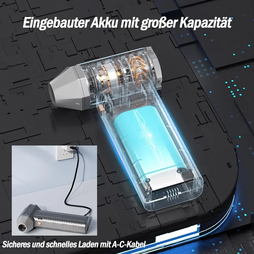 Электрический воздуходувка 3-в-1 8000 mAh плавная регулировка скорости, фото №4 Электрический воздуходувка 3-в-1 8000 mAh плавная регулировка скорости, фото №4