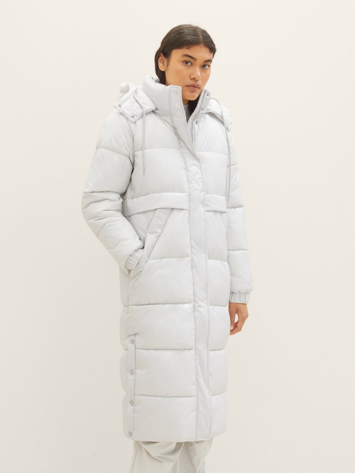 Куртка Puffer coat with a hood 1037596ХХ32253 Tom Tailor Білий XS, фото №1