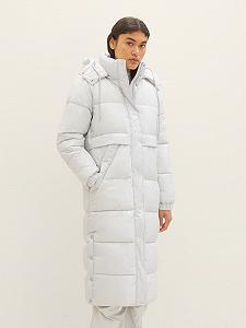Куртка Puffer coat with a hood 1037596ХХ32253 Tom Tailor Білий XS - Фото 1