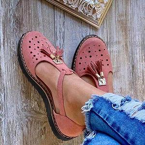 Летние толстые женские сандалии CrEev с кистями в богемном римском стиле - Фото 1