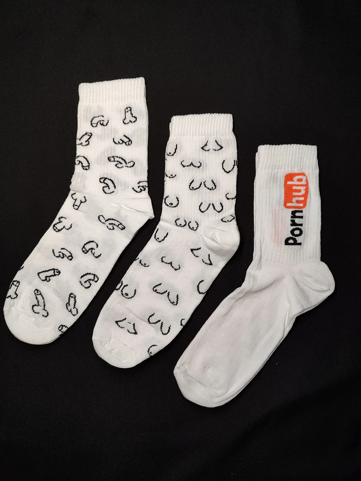 Бокс шкарпеток приколів із принтами «Для дорослих» 3 пари, фото №1