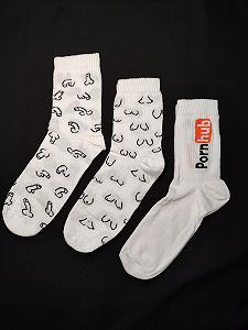 Бокс носков приколов с принтами «Для взрослых» 3 пары - Фото 1