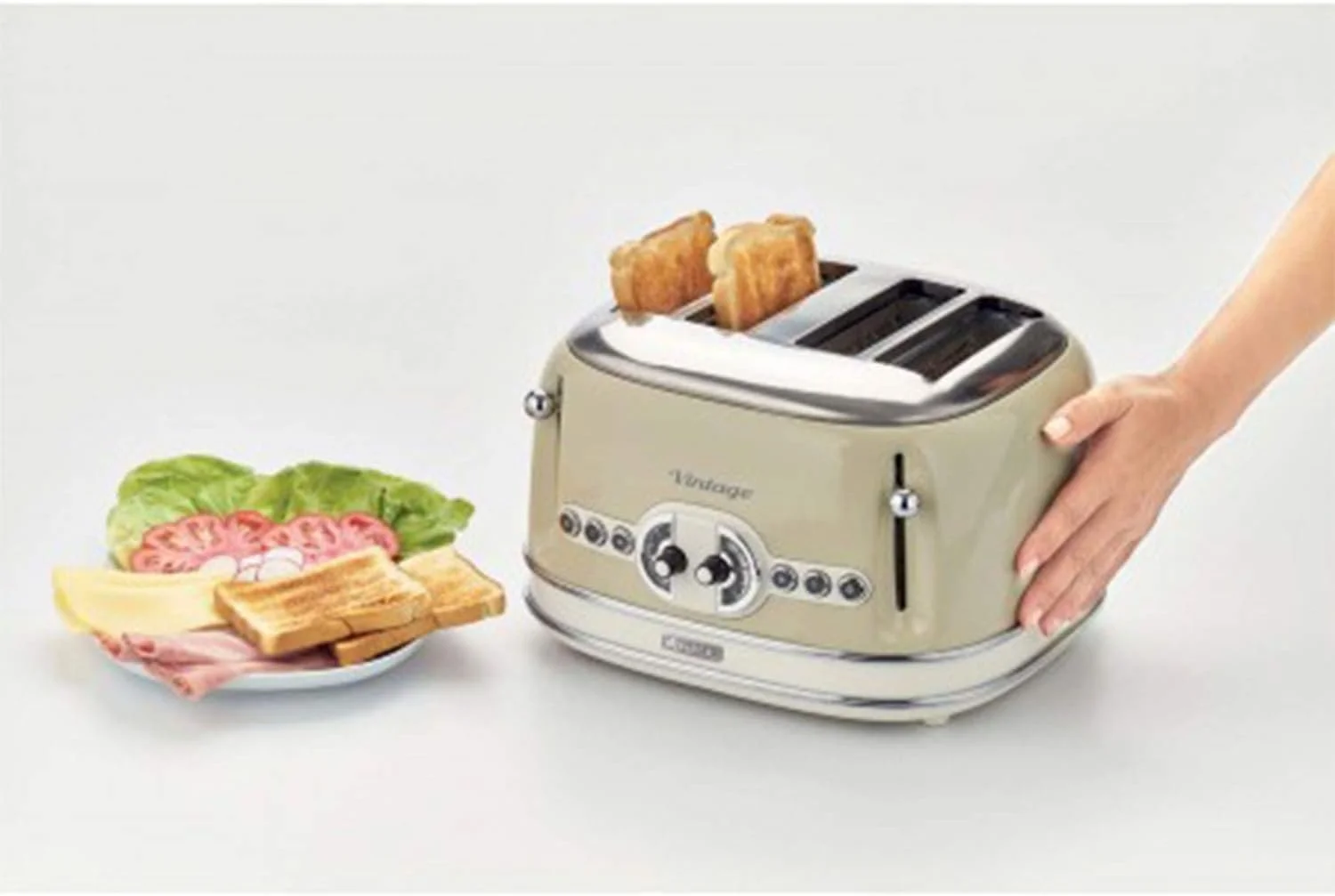 Тостер Ariete Vintage 156/03-beige, бежевий, фото №5