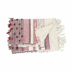 Плед Loberon Yazmira Декоративний Бохо Текстурне Плетіння - Фото 1