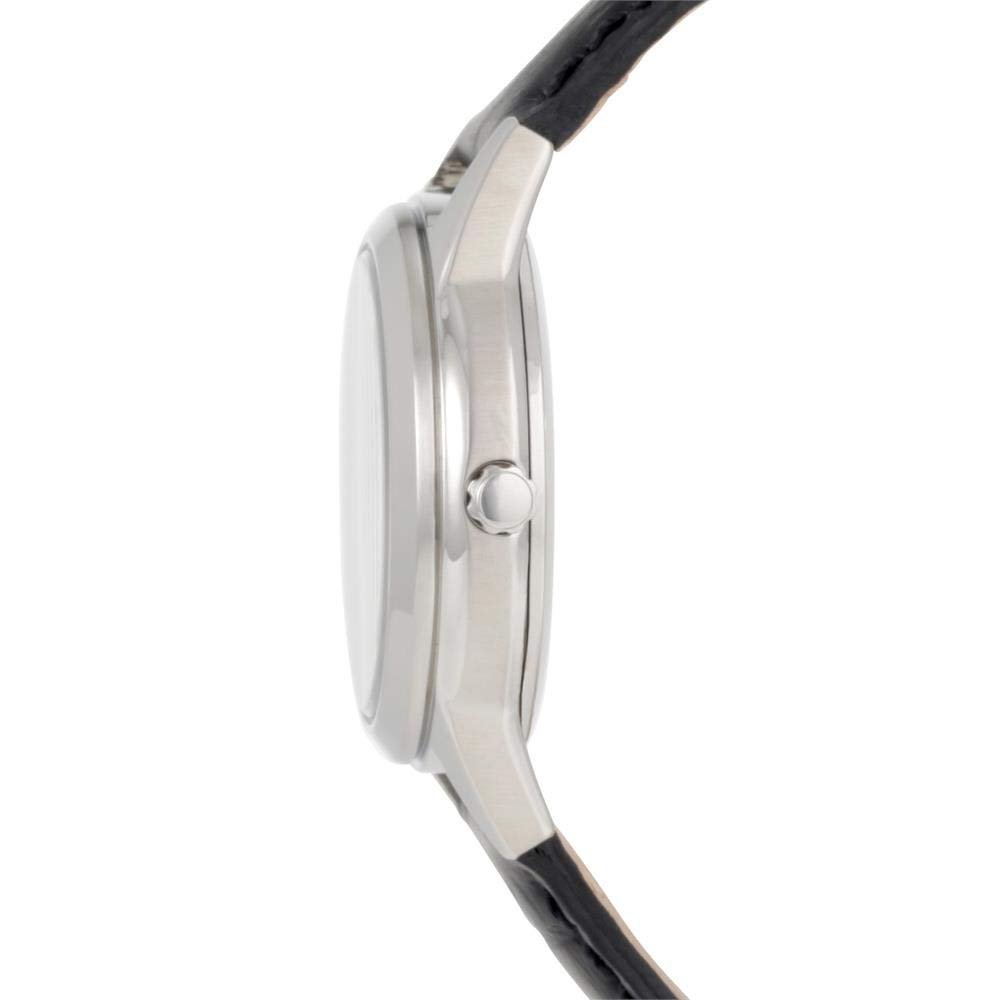 Часы женские аналоговые CITIZEN FE1081-08E с кожаным ремешком, Черный, черный, Браслет, фото №3