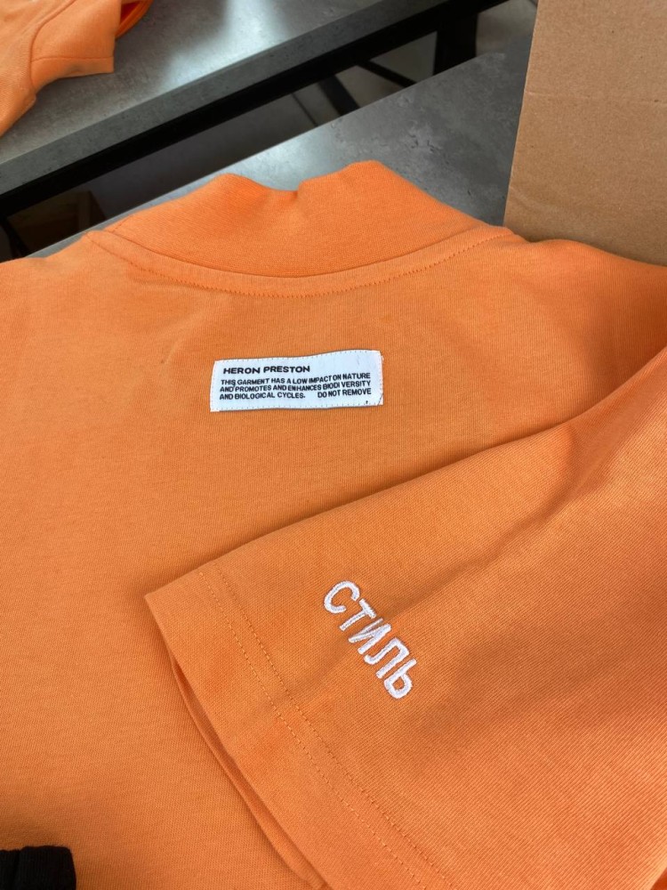 Футболка Heron Preston Стиль оранжевая f572, фото №6