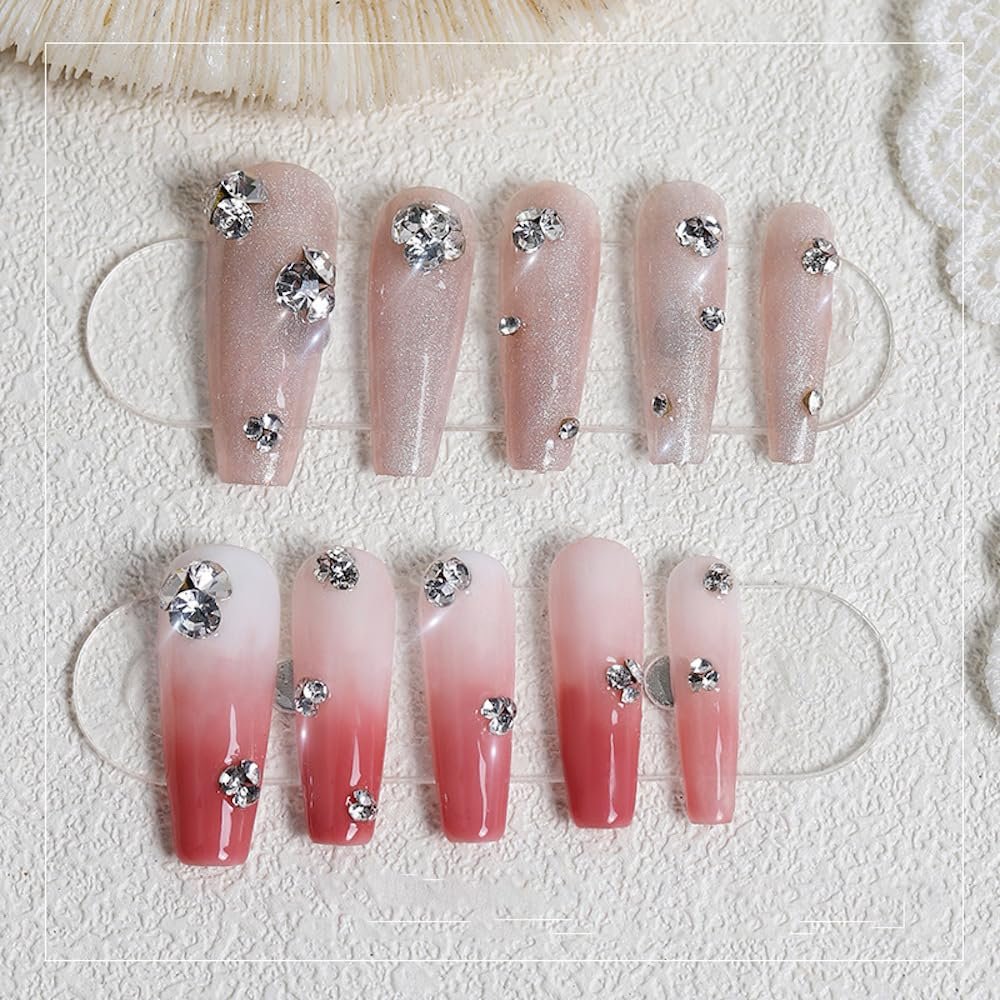 Стрази для нігтів Kristall, 1760 шт, білий + різнокольоровий білий, фото №4