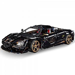 Конструктор MISINI M6511 7200S Custom Limited Edition 1:8 Спортивный Автомобиль Металлический Перламутрово-Чёрный - Фото 1