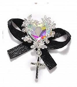 Метелики Кристал yaoqijie 3D Прикраса для нігтів Серце Діамант 1,5 x 2,8 см Колір: 8 (50 шт.) - Фото 1