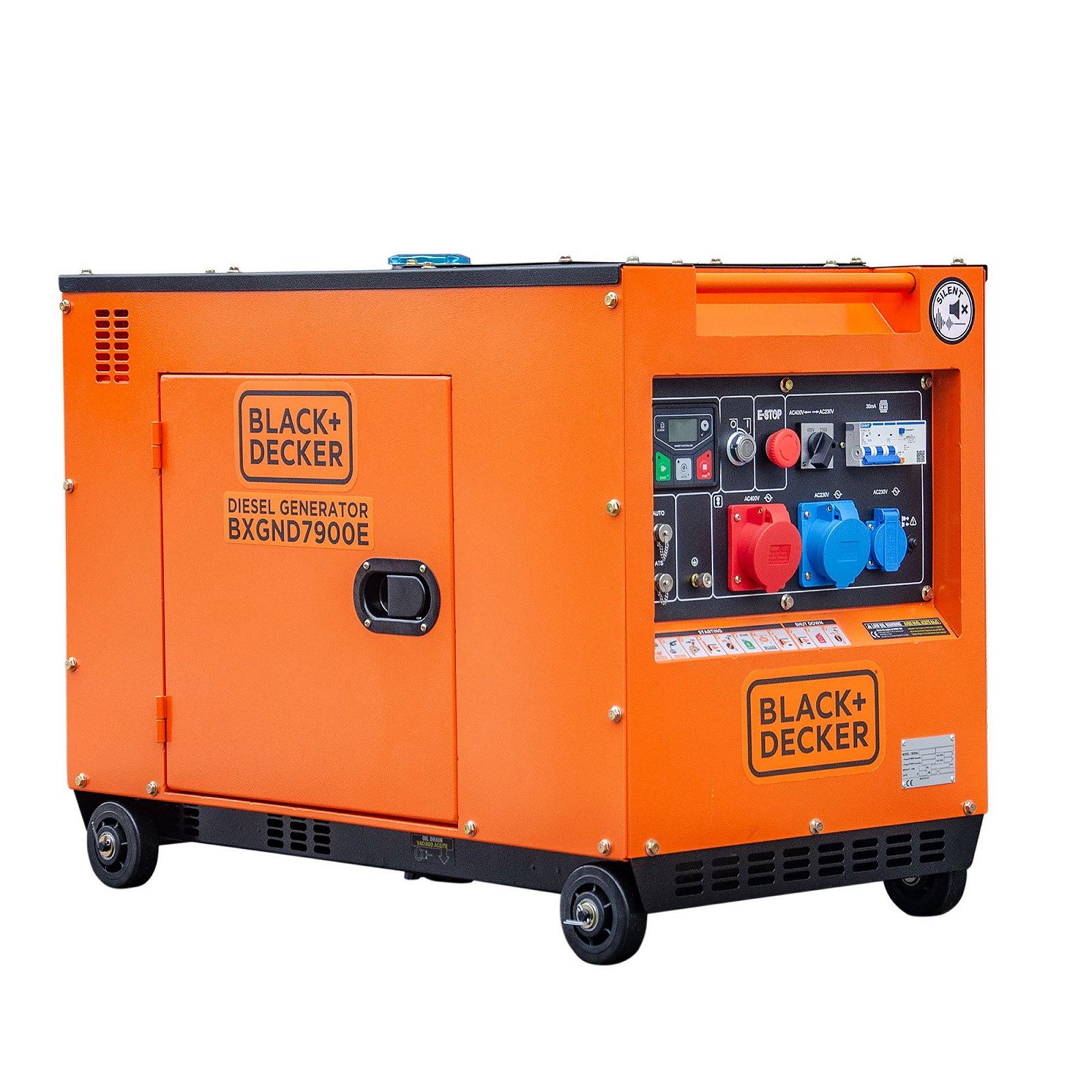 Дизельний генератор Black+Decker BXGND7900E 7,9 KVA Електростарт / Тихий / 3 Фази, фото №4