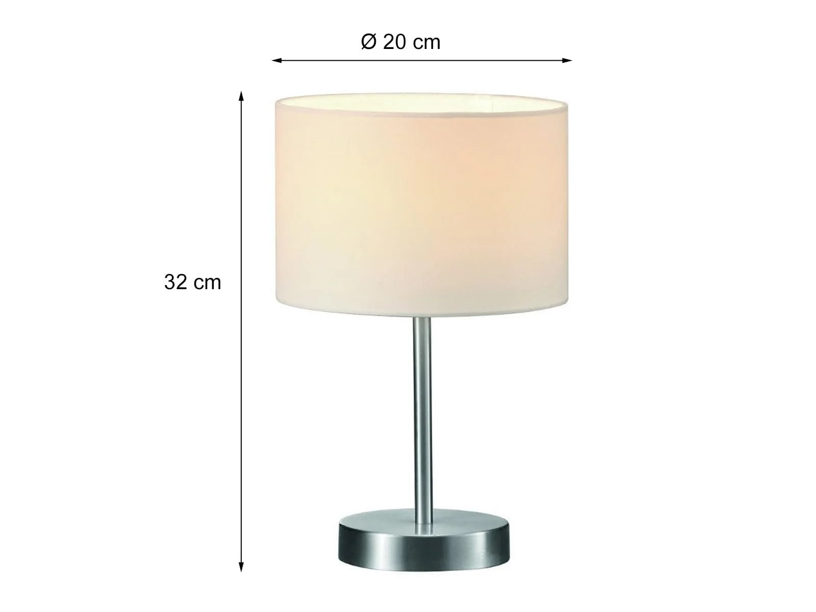 Настільна лампа meineWunschleuchte Large Matt Silver White 55 см, фото №4