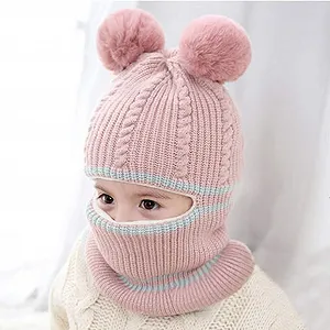 Детский теплый вязаный шарф, зимняя шапка для малышей synthetic.ua - Фото 1