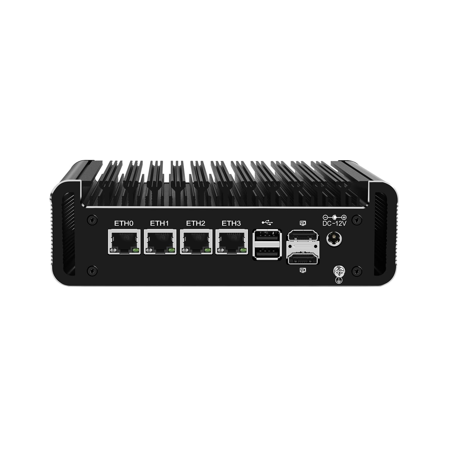 Міні ПК HUNSN Firewall Appliance Intel Alder Lake-N 12th Gen N100 RJ44 4 x 2.5GbE I226-V 2 x HDMI DP TF Type-C 16G DDR5 RAM 256G SSD, фото №1