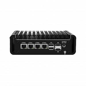 Міні ПК HUNSN Firewall Appliance Intel Alder Lake-N 12th Gen N100 RJ44 4 x 2.5GbE I226-V 2 x HDMI DP TF Type-C 16G DDR5 RAM 256G SSD - Фото 1