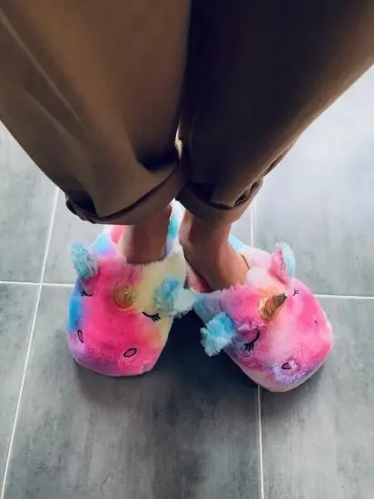 Домашние тапочки Единорог Радужные, фото №3