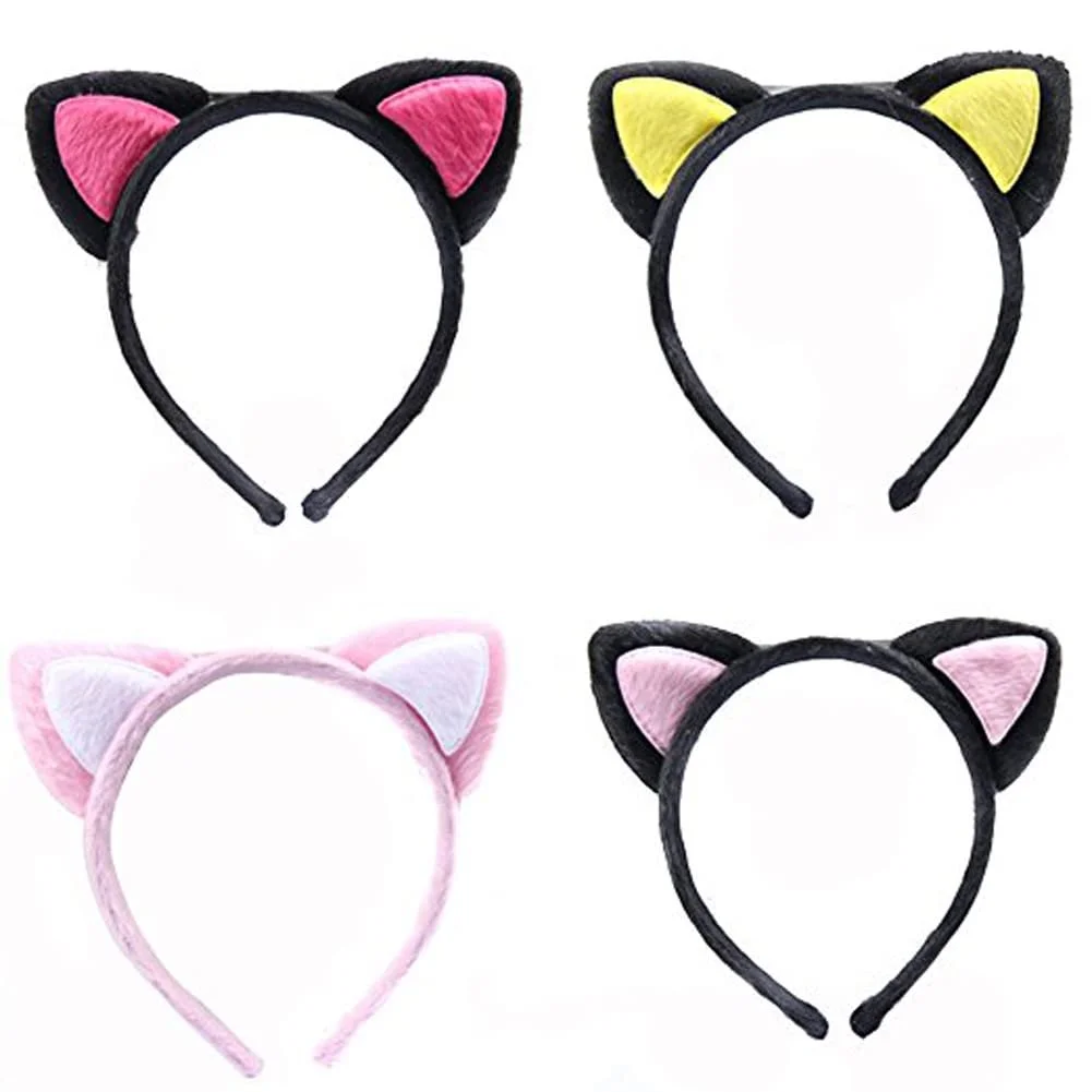 Обруч Вушка Кішки Плюшеві, фото №1