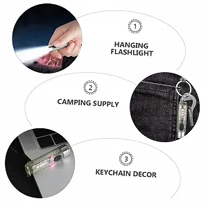 Брелок-ліхтарик USB акумуляторний малий Нічний Білий synthetic.ua - Фото 1