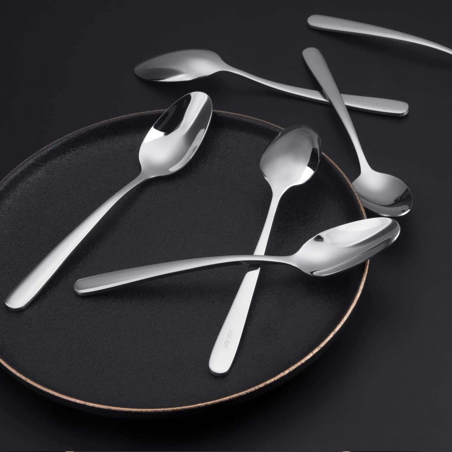 Ложка чайная из нержавеющей стали Набор из 6 штук (18/10 Нержавеющая сталь), фото №8