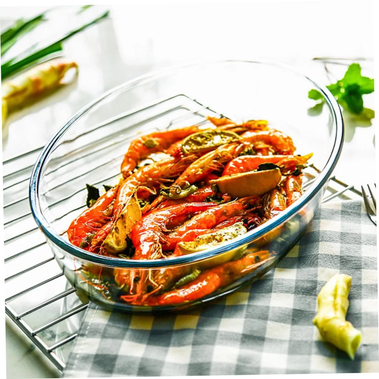 Форма для запікання скляна овальна для мікрохвильової печі, фото №9