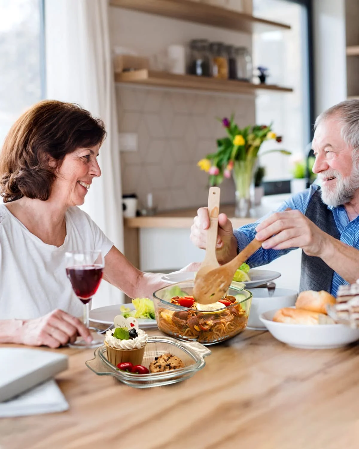 Форма для запекания с крышкой NUTRIUPS стеклянная 1.5 л 16 см из боросиликатного стекла для духовки, фото №6