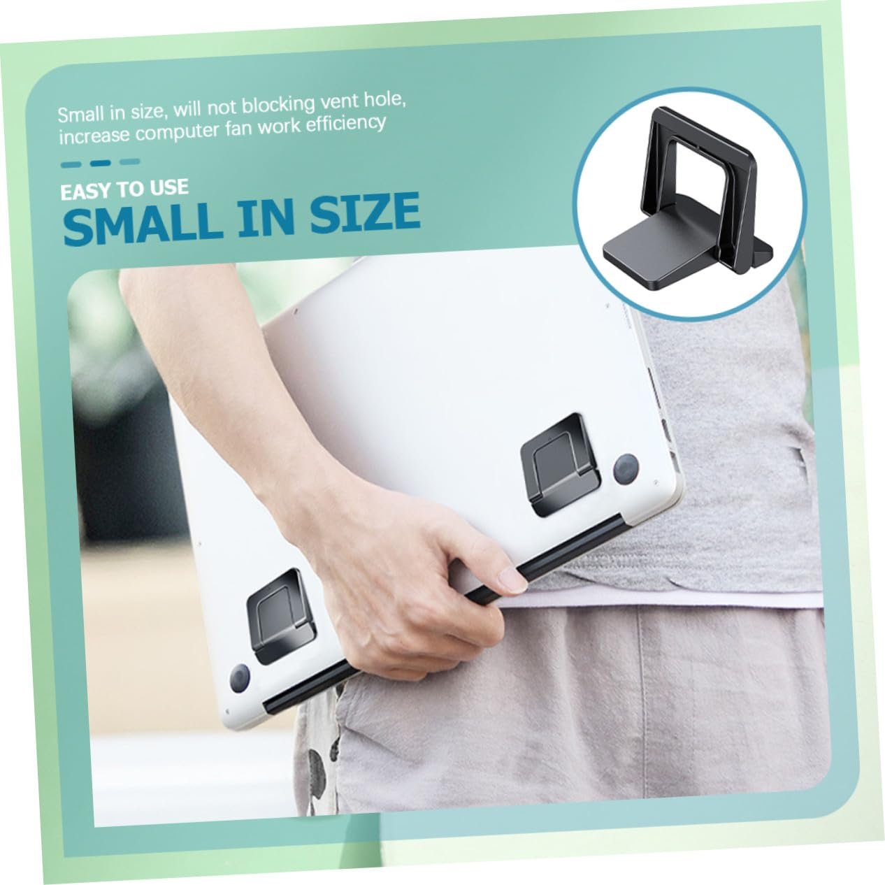 Подставка для ноутбука VANZACK 2 шт. AUSPC Материал. Эргономичная подставка для ноутбука. Складная с воздушным потоком. Регулируемая по высоте подставка для ноутбука для офиса и путешествий, фото №8 Подставка для ноутбука VANZACK 2 шт. AUSPC Материал. Эргономичная подставка для ноутбука. Складная с воздушным потоком. Регулируемая по высоте подставка для ноутбука для офиса и путешествий, фото №8