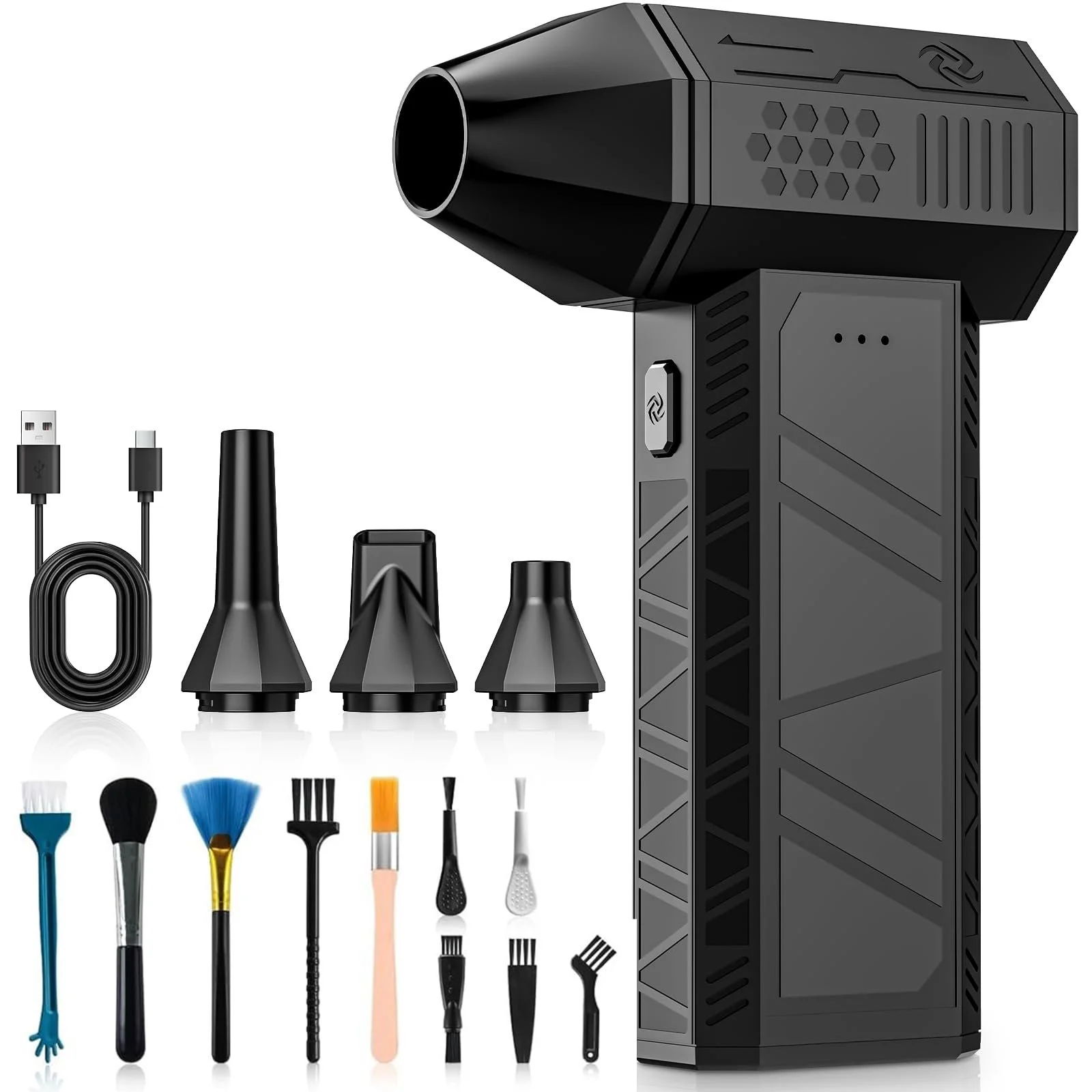 Электрический воздуходувка 130000RPM 3 скорости мини, фото №1