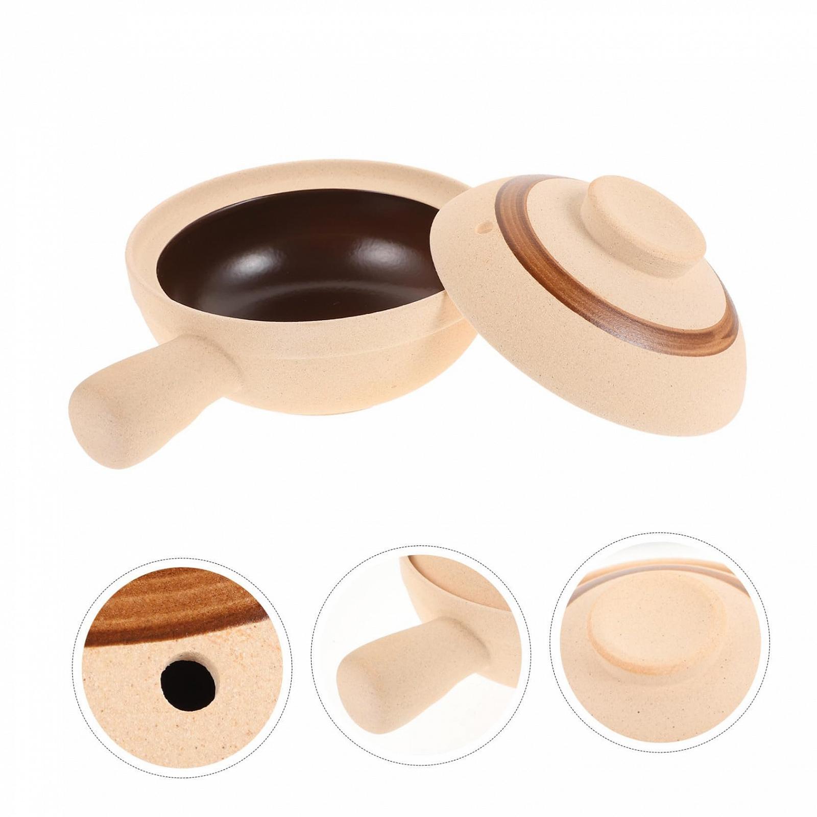 Форма-кастрюля для запекания керамическая с крышкой и одной ручкой термостойкая, фото №9