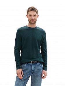Джемпер TOM TAILOR Basic в'язаний бавовняний чоловічий synthetic.ua - Фото 1